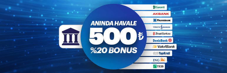 Spor'da Anında Havale ile %20 Bonus